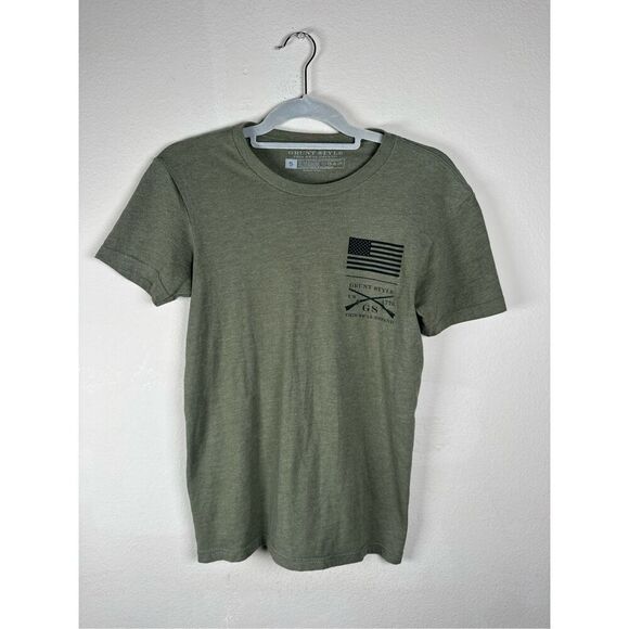 Grunt Style Women's Army Green Short Sleeve Tee Sz Small - Picture 1 of 4